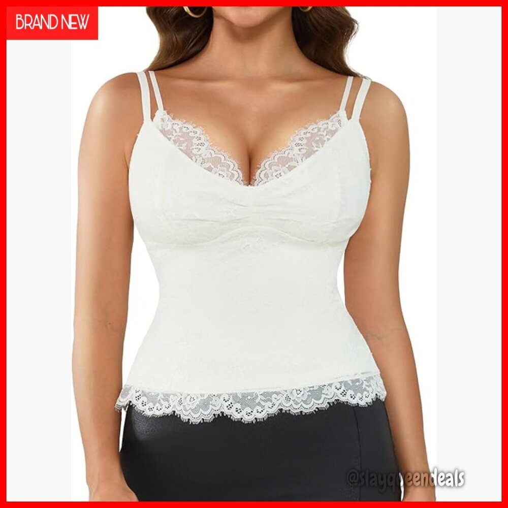 X-Large V-Neck Corset Top Lace Shapewear Sleeveless Bustier Party Club